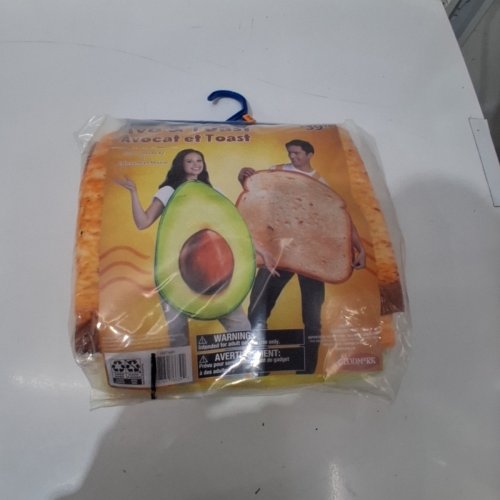 ADULT AVOCADO AND TOAST COSTUME (TOAST ONLY) - MEDIUM 32-34 - GREEN AND ORANGE (ITEM: CA37165M) image 2