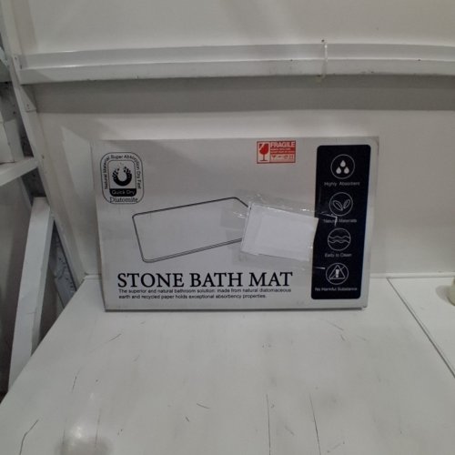 DIATOMITE SUPER ABSORBENT QUICK DRY NON-SLIP STONE BATH MAT - 23" X 15" - WHITE image 3