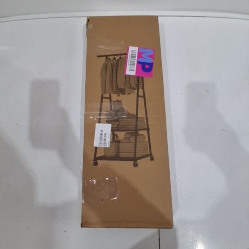 3-TIER CLOTHING HANGING RACK COAT RACK WITH WHEELS - BLACK (MODEL: A-FRAME) image 4