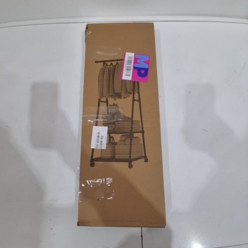 3-TIER CLOTHING HANGING RACK COAT RACK WITH WHEELS - BLACK (MODEL: A-FRAME) image 5