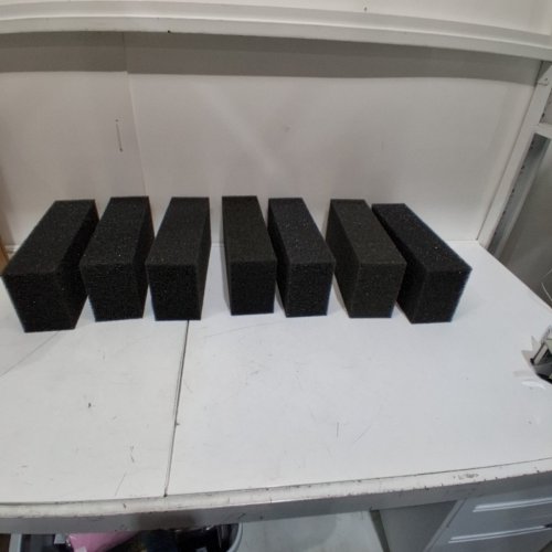 7PK HIGH-DENSITY NEEDLE FELTING FOAM PAD - 14" X 4" X 6" BLACK image 2
