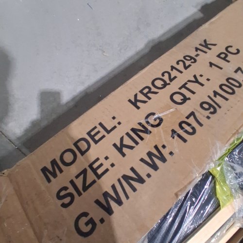 VELVET UPHOLSTERED BED FRAME WITH HEADBOARD - KING - BLACK (MODEL: KRQ2129-1K) image 6