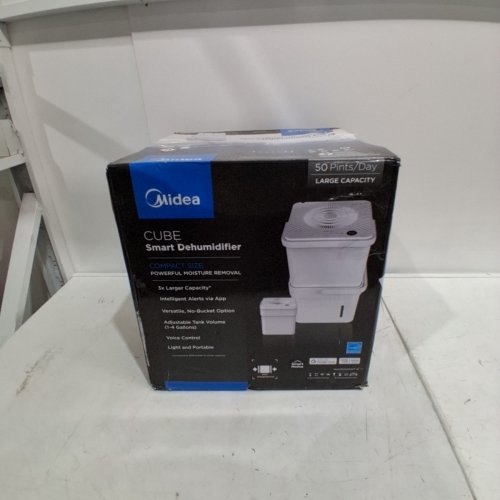MIDEA CUBE SMART WIFI DEHUMIDIFIER WITH SMART CONTROL - 50 PINT - 4,500 SQ. FT - WHITE (MODEL: MAD50S1QWT-A) image 5