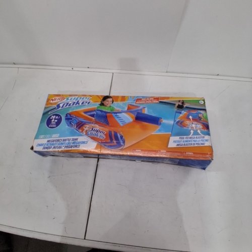 NERF SUPER SOAKER MEGAFORCE BATTLE TANK RIDE-ON WITH POOL-FED MEGA WATER BLASTER - ORANGE AND BLUE (MODEL: SOAK-7252) image 3