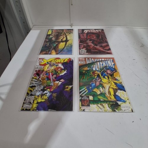 4 ASSTD MARVEL, DC, AND ECLIPSE COMIC BOOKS - ROBIN HOOD #2 OF 3, WOLVERINE #70, X-FORCE #14, AND TEAM TITANS #13 - VARIOUS AUTHORS image 2