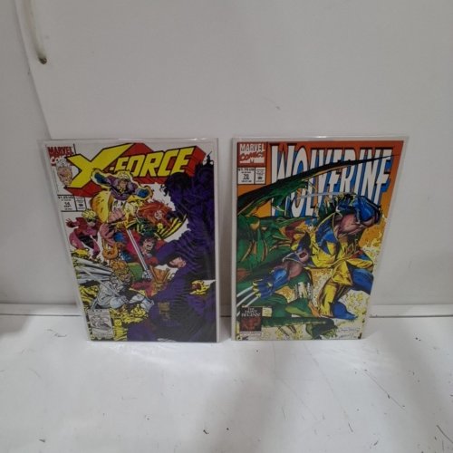 4 ASSTD MARVEL, DC, AND ECLIPSE COMIC BOOKS - ROBIN HOOD #2 OF 3, WOLVERINE #70, X-FORCE #14, AND TEAM TITANS #13 - VARIOUS AUTHORS image 4