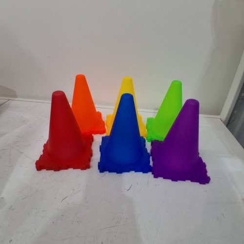6PK LED LIGHT UP TRAINING CONES - 7" - MULTICOLOR image 3