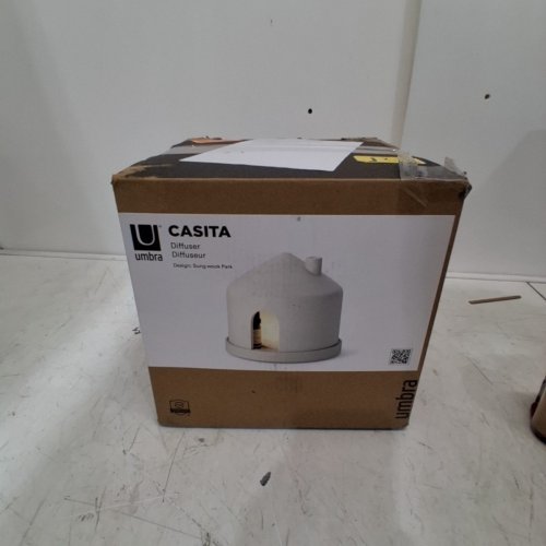 UMBRA CASITA AROMATHERAPY ESSENTIAL OIL DIFFUSER WITH LED LIGHT AND MULTIPLE SETTINGS - CAN STORE UP TO 10 BOTTLES - SAND/BEIGE image 5