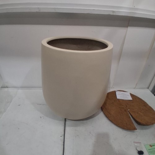 DEPLA LANE SERENO TAPERED PLANTER - 19.7" X 21.7" - CREAM WHITE (STYLE: 1028) image 4