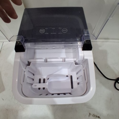 COUNTERTOP ICE MAKER WITH HANDLE AND SCOOP - 26LB - BLACK (MODEL: WBJ-10A) image 5
