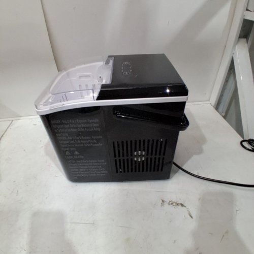 COUNTERTOP ICE MAKER WITH HANDLE AND SCOOP - 26LB - BLACK (MODEL: WBJ-10A) image 6