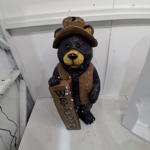 HI-LINE GIFT BEAR WELCOME SIGN FIGURINE - (MODEL: 75619-A) image 3