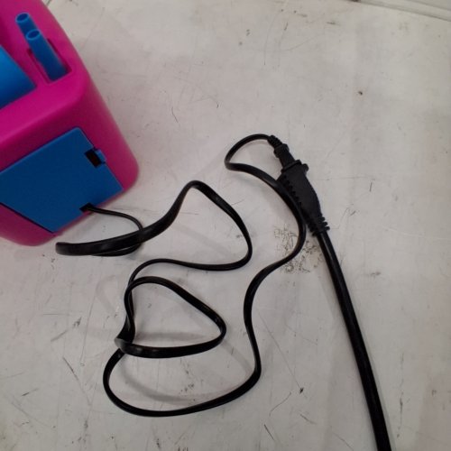 ELECTRIC CORDED BALLOON AIR PUMP - PINK/BLUE image 2