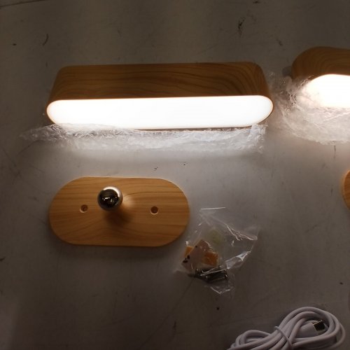 2PK HENSAM 8" WIRELESS WALL SCONCE LED LIGHTS - AMBER (MODEL: CL-K38) image 3