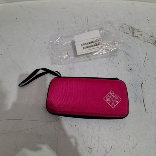 HARD CARRYING CASE WITH WRIST STRAP - 8" X 4" X 1.5" - FITS TEXAS INSTRUMENTS - PINK/BLACK image 3
