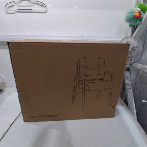 AMAZON BASICS CLASSIC LEATHER OFFICE DESK GUEST CHAIR WITH METAL FRAME - BLACK (MODEL: B072Y5MZQH) image 5