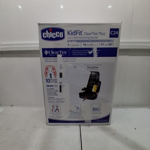 CHICCO KIDFIT ADJUSTABLE HIGH-BACK BOOSTER SEAT - 4-10 YEARS - 38" TO 57" -100LBS MAX- SHADOW/GREY (MODEL: 8708927) image 5