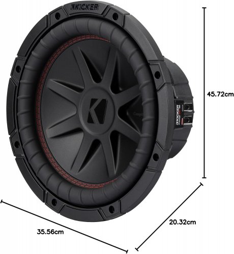 KICKER CVR10 COMPVR CAR AUDIO SUBWOOFER 2 OHM DUAL VOICE COIL - 10" - BLACK (MODEL: 52CVR102) image 2