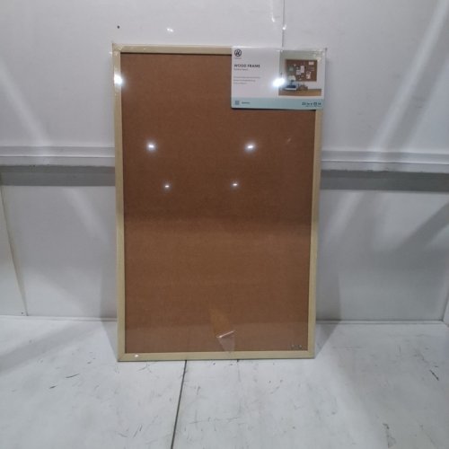 U BRANDS CORK BULLETIN BOARD - 35 X 23" - WOOD FRAME image 2