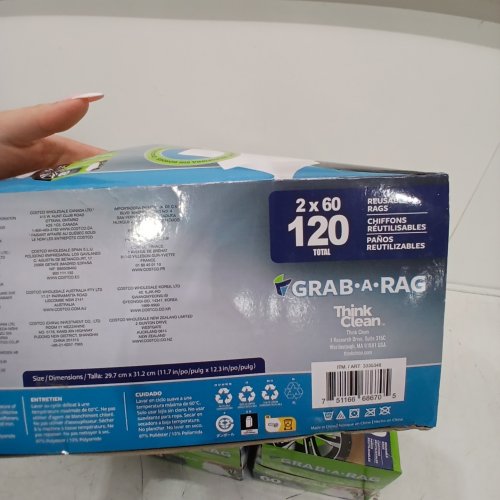 89PK GRAB-A-RAG REUSABLE MULTI-PURPOSE MICROFIBER RAGS - WHITE (MODEL: 3330346) image 2