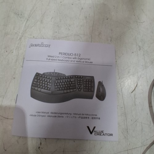 PORIXX WIRED KEYBOARD AND VERTICAL MOUSE COMBO - BLACK (MODEL: PERIDUO-512) image 5