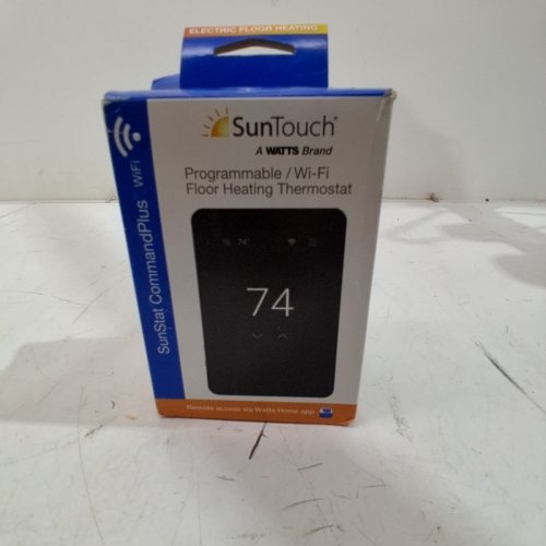 SUNTOUCH SUNSTAT COMMAND PROGRAMMABLE THERMOSTAT TOUCHSCREEN LCD120/240 VAC - BLACK (MODEL:500850-SB) image 2
