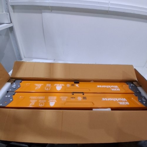 2PK BORA WORKHORSE XT ADJUSTABLE HEIGHT SAWHORSE HEAVY DUTY - 30" TO 34" LEGS 2X4 METAL TOP - ORANGE - (MODEL: PM-3360) image 2
