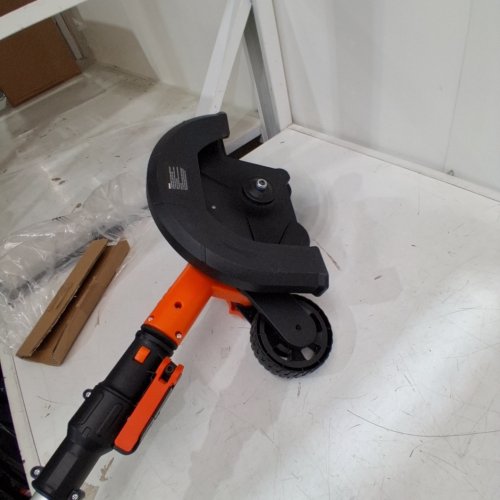 VEVOR BATTERY POWERED CORDLESS LAWN EDGER/TRIMMER - 4000 MAH/8.8'' BLADE - ORANGE - (MODEL: ASYTM01230) image 2