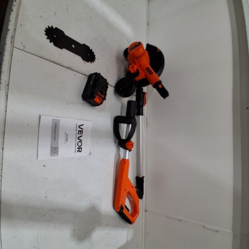 VEVOR BATTERY POWERED CORDLESS LAWN EDGER/TRIMMER - 4000 MAH/8.8'' BLADE - ORANGE - (MODEL: ASYTM01230) image 3