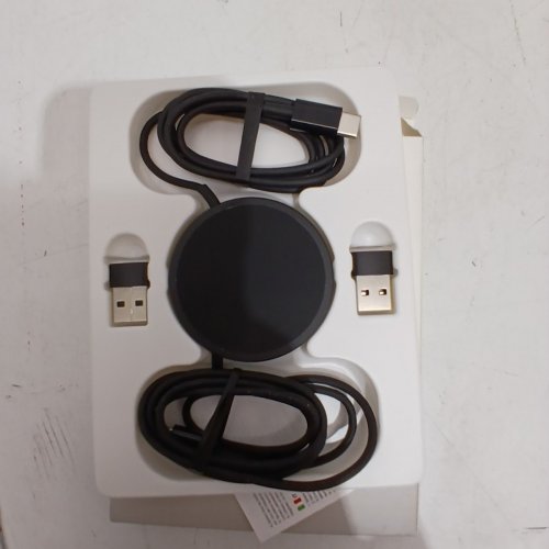 2PK MAGEASE MAGNETIC WIRELESS CHARGER - CHARGING PAD COMPATIBLE WITH IPHONE, AIRPODS 3/2/PRO, WITH USB-C CABLE AND USB-A CONVERTER -BLACK (MODEL: HYS07) image 2