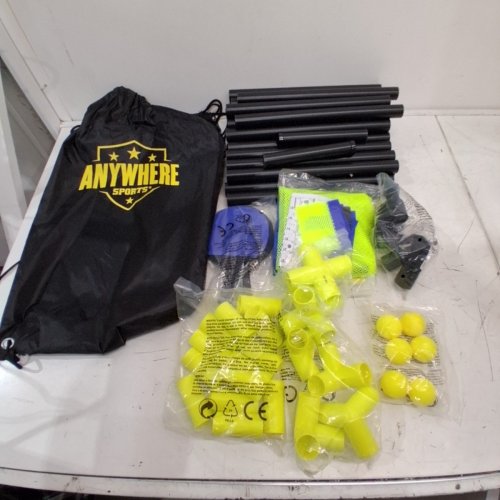 ANYWHERE SPORTS TRAMPOLINE PING PONG GAME SET - BLUE/YELLOW image 2