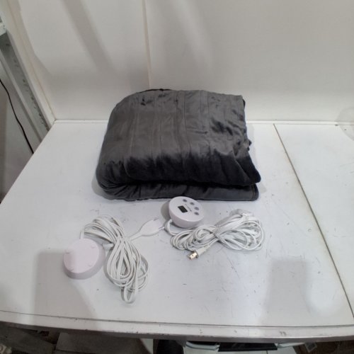 WAPANEUS HEATED ELECTRIC BLANKET - QUEEN - DARK GRAY image 3