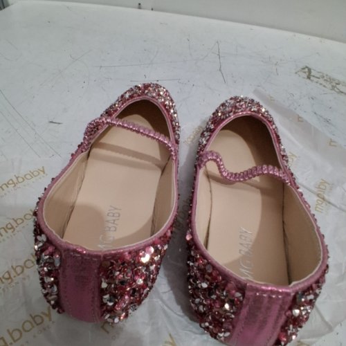ZWIIYZER GIRLS RINESTONE NON-SLIP PRINCESS DRESS SHOES - SIZE 1 - PINK (STYLE : 05031049884424) image 3