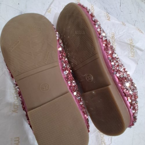 ZWIIYZER GIRLS RINESTONE NON-SLIP PRINCESS DRESS SHOES - SIZE 1 - PINK (STYLE : 05031049884424) image 5