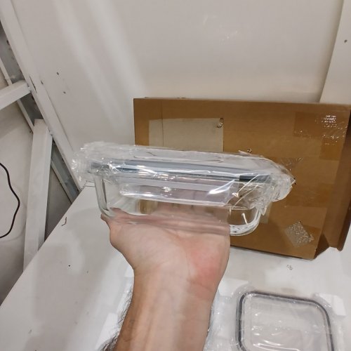 5PK IKEA GLASS FOOD STORAGE CONTAINERS WITH LIDS - CLEAR image 3