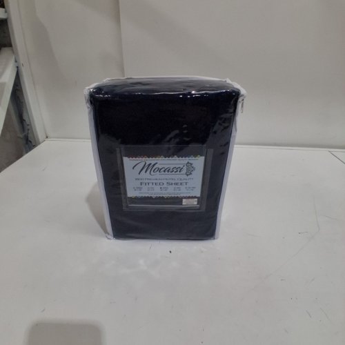 MOCASSI 1800 PREMIUM HOTEL QUALITY FITTED SHEET - QUEEN - NAVY BLUE image 2