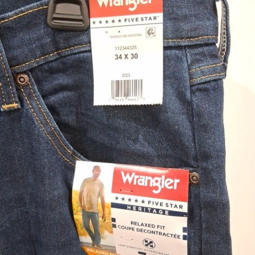 MEN'S WRANGLER RELAXED FIT JEANS - 34W X 30 L - DARK BLUE (STYLE: 112344325) image 3