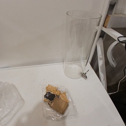 GLASS BEVERAGE DISPENSER WITH BAMBOO STAND - 3.5GAL. CAPACITY - CLEAR/NATURAL (MODEL: GY-PG02) image 2