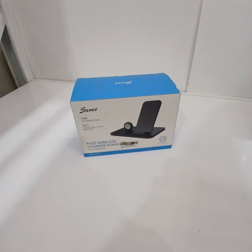 SENEO 2 IN 1 WIRELESS CHARGER STAND FOR APPLE IPHONE IWATCH - 7.5 WATTS - BLACK - (MODEL: PA193B) image 2