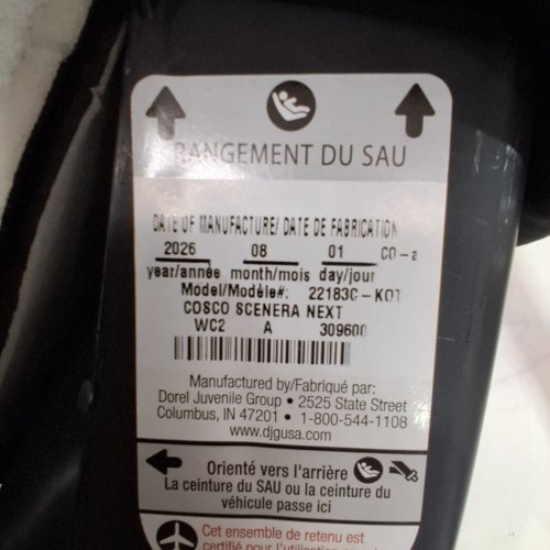 COSCO SCENERA NEXT CONVERTIBLE CAR SEAT - BLACKOUT (MODEL: 22183C-KOT) image 2