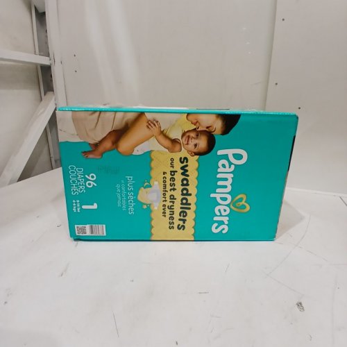 96PK PAMPERS DIAPERS SWADDLERS DISPOSABLE BABY DIAPERS - SIZE 1 (8-14LBS) image 2
