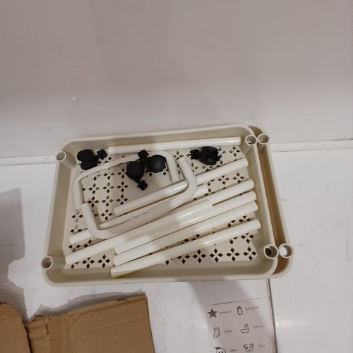 SIDE STORAGE RACK WITH WHEELS - 22.8" X 12.8" X 8.4" - BEIGE image 4