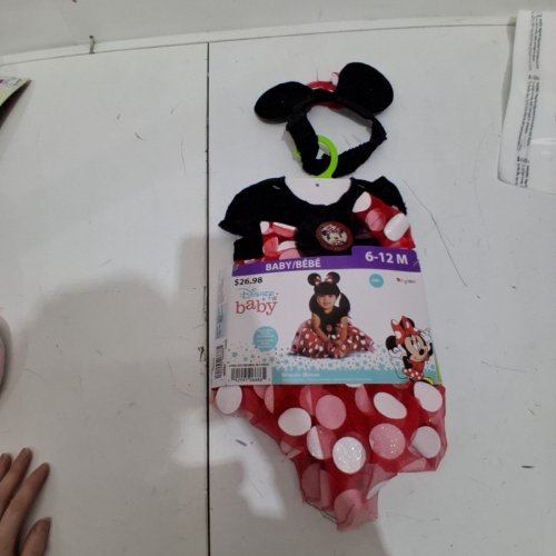 2PC BABY DISGUISE MINNIE MOUSE COSTUME - 6-12M - RED BLACK image 2
