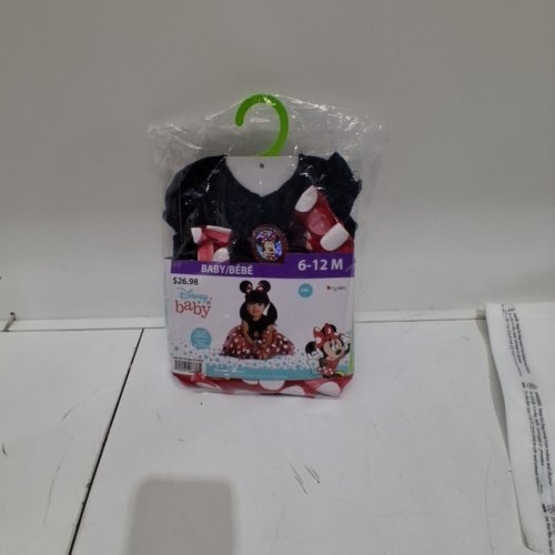 2PC BABY DISGUISE MINNIE MOUSE COSTUME - 6-12M - RED BLACK image 3