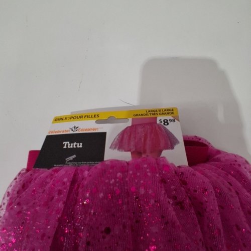 GIRL'S WAY TO CELEBRATE SPARKLY SHORT TUTU - LARGE - PINK image 3