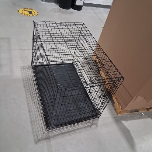 BESTPET DOUBLE-DOOR METAL DOG CRATE WITH DIVIDER - EXTRA LARGE/ 42" - BLACK (MODEL: TY-PC600-BLACK) image 2
