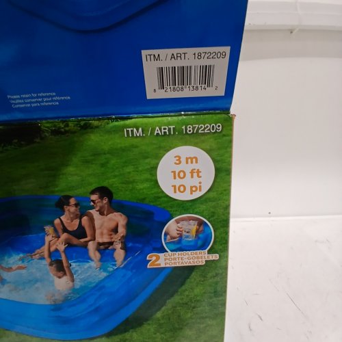 H2OGO! INFLATABLE OUTDOOR FAMILY LOUNGE POOL - BLUE (MODEL: 1872209) image 4