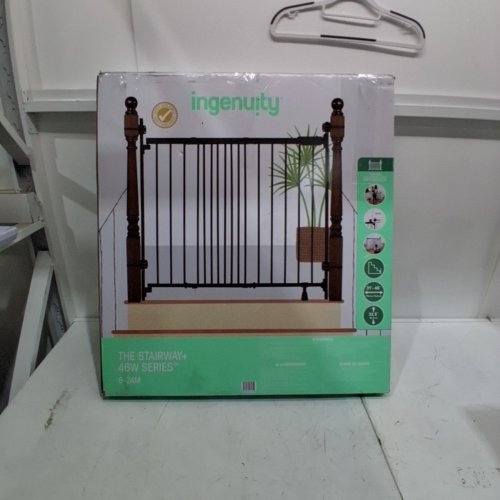 INGENUITY THE STAIRWAY+ 46W SERIES PET/BABY GATE - 32.5" X 31"-46" - BLACK (MODEL: 17171) image 8