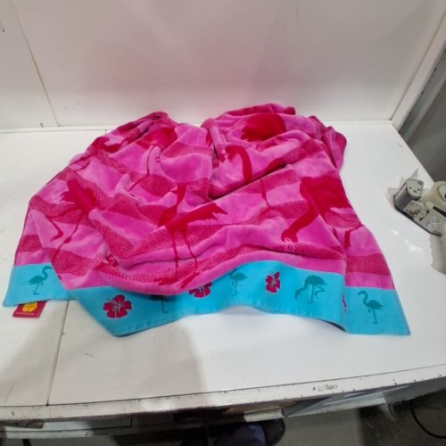 SAFDIE & CO SEA CHECKERS BEACH TOWEL - 40" X 70" - PINK/BLUE image 2