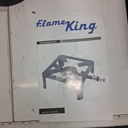 FLAME KING HEAVY DUTY SINGLE PROPANE BURNER- 120,000 BTU/0-20 PSI (MODEL: FK-4P-01E) image 8